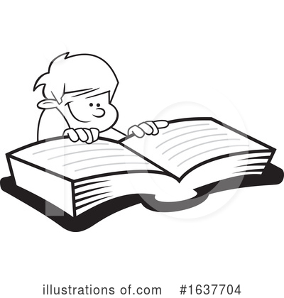 Royalty-Free (RF) Reading Clipart Illustration by Johnny Sajem - Stock Sample #1637704
