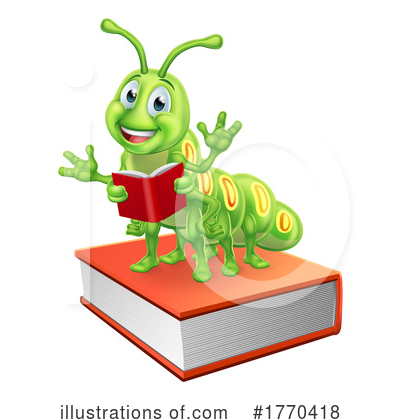 Book Worm Clipart #1770418 by AtStockIllustration