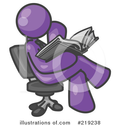 Royalty-Free (RF) Reading Clipart Illustration by Leo Blanchette - Stock Sample #219238