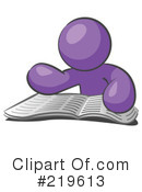 Reading Clipart #219613 by Leo Blanchette