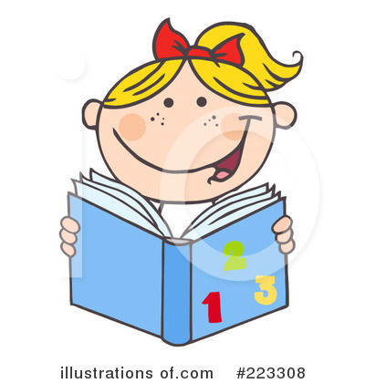 Reading Clipart #223308 - Illustration by Hit Toon