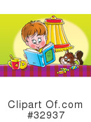 Reading Clipart #32937 by Alex Bannykh