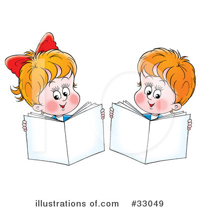 Royalty-Free (RF) Reading Clipart Illustration by Alex Bannykh - Stock Sample #33049
