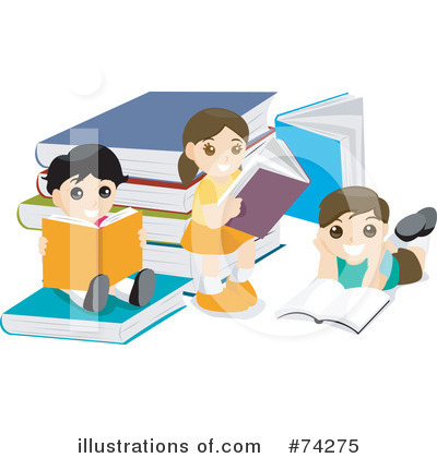 Royalty-Free (RF) Reading Clipart Illustration by BNP Design Studio - Stock Sample #74275