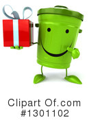 Recycle Bin Character Clipart #1301102 by Julos