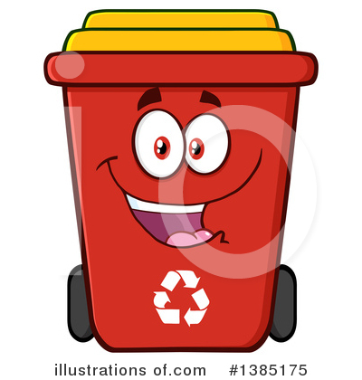 Royalty-Free (RF) Recycle Bin Clipart Illustration by Hit Toon - Stock Sample #1385175