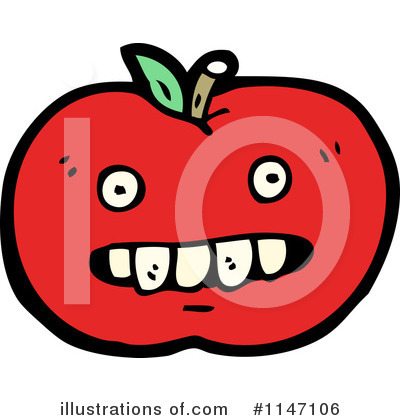 Royalty-Free (RF) Red Apple Clipart Illustration by lineartestpilot - Stock Sample #1147106