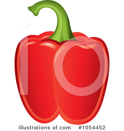 Royalty-Free (RF) Red Bell Pepper Clipart Illustration by TA Images - Stock Sample #1054452