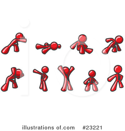 Royalty-Free (RF) Red Collection Clipart Illustration by Leo Blanchette - Stock Sample #23221