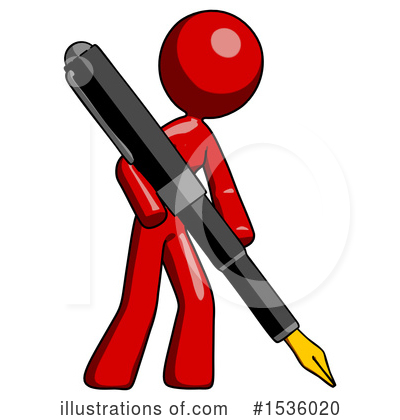 Royalty-Free (RF) Red Design Mascot Clipart Illustration by Leo Blanchette - Stock Sample #1536020