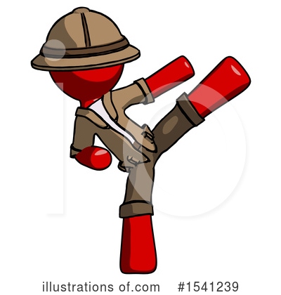 Royalty-Free (RF) Red Design Mascot Clipart Illustration by Leo Blanchette - Stock Sample #1541239