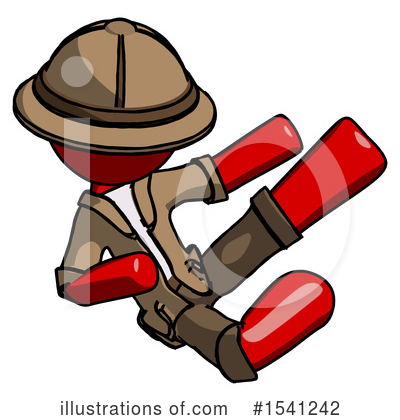 Royalty-Free (RF) Red Design Mascot Clipart Illustration by Leo Blanchette - Stock Sample #1541242
