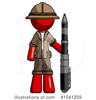 Royalty-Free (RF) Red Design Mascot Clipart Illustration by Leo Blanchette - Stock Sample #1541259