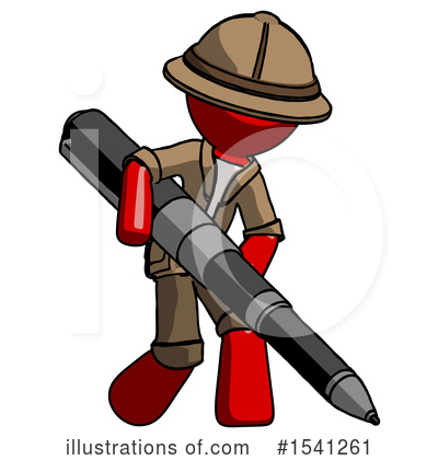 Royalty-Free (RF) Red Design Mascot Clipart Illustration by Leo Blanchette - Stock Sample #1541261