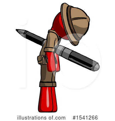 Royalty-Free (RF) Red Design Mascot Clipart Illustration by Leo Blanchette - Stock Sample #1541266
