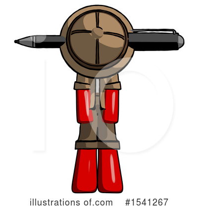 Royalty-Free (RF) Red Design Mascot Clipart Illustration by Leo Blanchette - Stock Sample #1541267