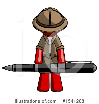 Royalty-Free (RF) Red Design Mascot Clipart Illustration by Leo Blanchette - Stock Sample #1541268