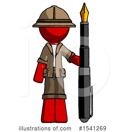 Royalty-Free (RF) Red Design Mascot Clipart Illustration by Leo Blanchette - Stock Sample #1541269