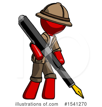 Royalty-Free (RF) Red Design Mascot Clipart Illustration by Leo Blanchette - Stock Sample #1541270