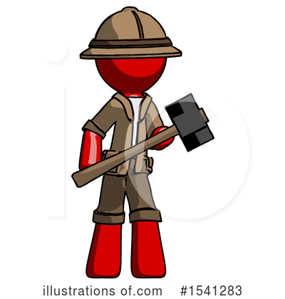 Royalty-Free (RF) Red Design Mascot Clipart Illustration by Leo Blanchette - Stock Sample #1541283