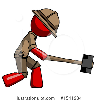 Royalty-Free (RF) Red Design Mascot Clipart Illustration by Leo Blanchette - Stock Sample #1541284