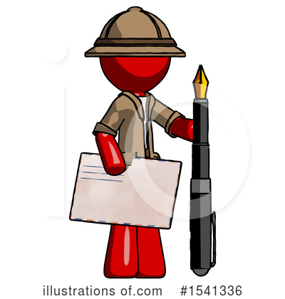 Royalty-Free (RF) Red Design Mascot Clipart Illustration by Leo Blanchette - Stock Sample #1541336