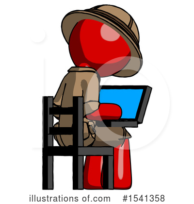 Royalty-Free (RF) Red Design Mascot Clipart Illustration by Leo Blanchette - Stock Sample #1541358