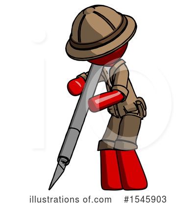 Royalty-Free (RF) Red Design Mascot Clipart Illustration by Leo Blanchette - Stock Sample #1545903