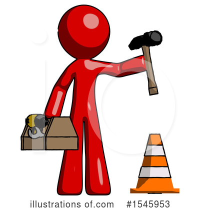 Royalty-Free (RF) Red Design Mascot Clipart Illustration by Leo Blanchette - Stock Sample #1545953