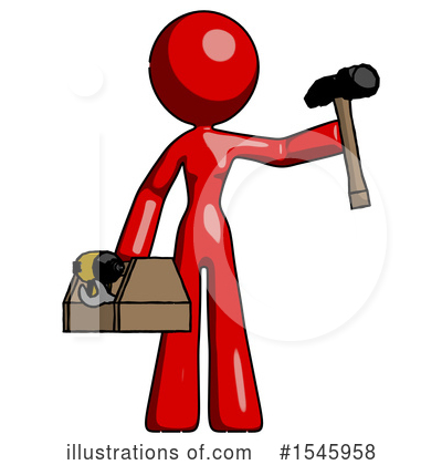 Royalty-Free (RF) Red Design Mascot Clipart Illustration by Leo Blanchette - Stock Sample #1545958