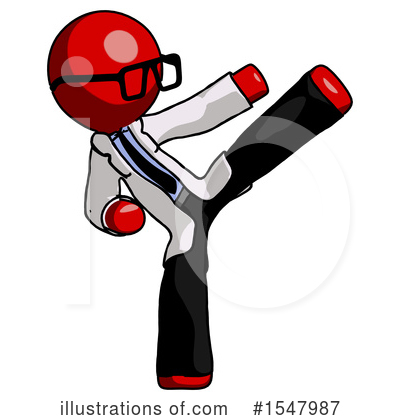 Royalty-Free (RF) Red Design Mascot Clipart Illustration by Leo Blanchette - Stock Sample #1547987