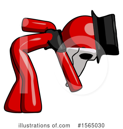 Royalty-Free (RF) Red Design Mascot Clipart Illustration by Leo Blanchette - Stock Sample #1565030