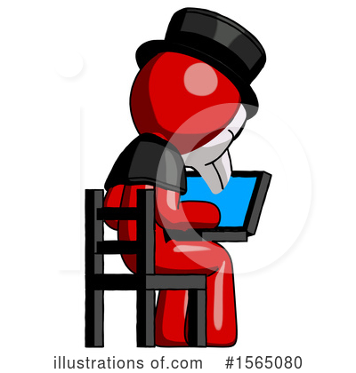 Royalty-Free (RF) Red Design Mascot Clipart Illustration by Leo Blanchette - Stock Sample #1565080