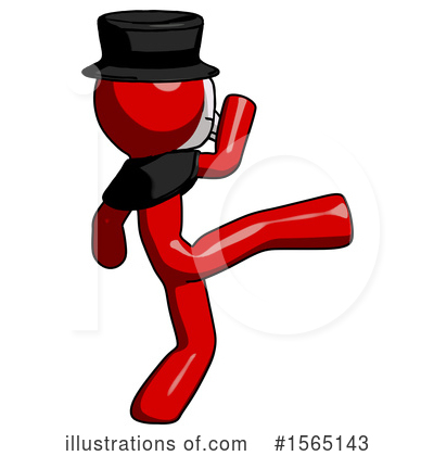 Royalty-Free (RF) Red Design Mascot Clipart Illustration by Leo Blanchette - Stock Sample #1565143