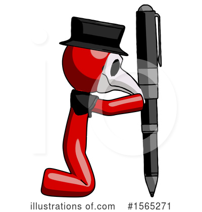 Royalty-Free (RF) Red Design Mascot Clipart Illustration by Leo Blanchette - Stock Sample #1565271