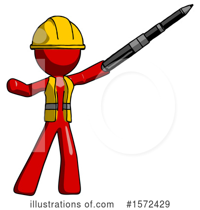 Royalty-Free (RF) Red Design Mascot Clipart Illustration by Leo Blanchette - Stock Sample #1572429