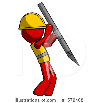 Royalty-Free (RF) Red Design Mascot Clipart Illustration by Leo Blanchette - Stock Sample #1572468