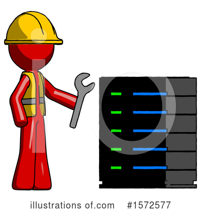 Royalty-Free (RF) Red Design Mascot Clipart Illustration by Leo Blanchette - Stock Sample #1572577