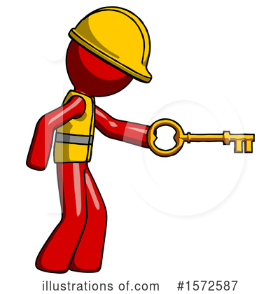 Royalty-Free (RF) Red Design Mascot Clipart Illustration by Leo Blanchette - Stock Sample #1572587