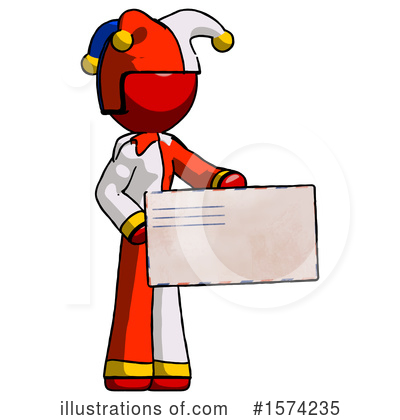 Royalty-Free (RF) Red Design Mascot Clipart Illustration by Leo Blanchette - Stock Sample #1574235
