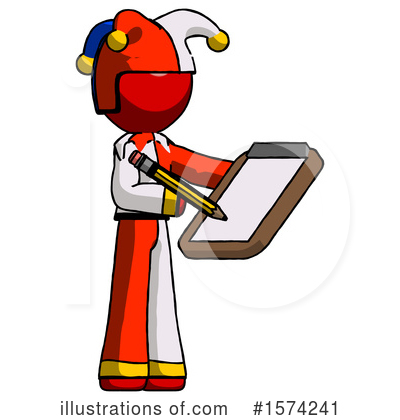 Royalty-Free (RF) Red Design Mascot Clipart Illustration by Leo Blanchette - Stock Sample #1574241