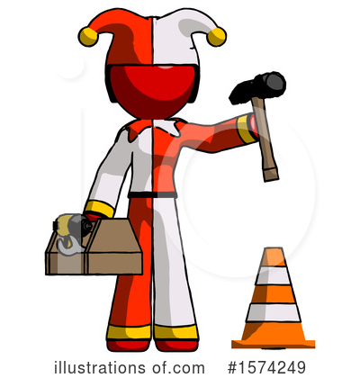 Royalty-Free (RF) Red Design Mascot Clipart Illustration by Leo Blanchette - Stock Sample #1574249
