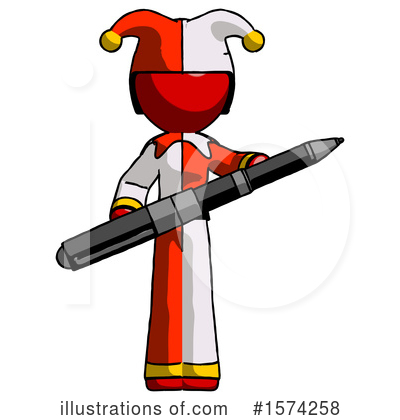 Royalty-Free (RF) Red Design Mascot Clipart Illustration by Leo Blanchette - Stock Sample #1574258