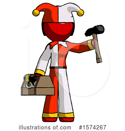 Royalty-Free (RF) Red Design Mascot Clipart Illustration by Leo Blanchette - Stock Sample #1574267