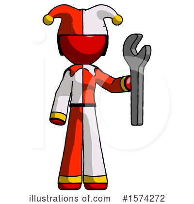Royalty-Free (RF) Red Design Mascot Clipart Illustration by Leo Blanchette - Stock Sample #1574272