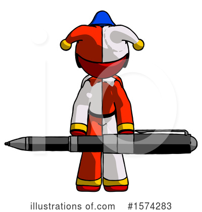 Royalty-Free (RF) Red Design Mascot Clipart Illustration by Leo Blanchette - Stock Sample #1574283