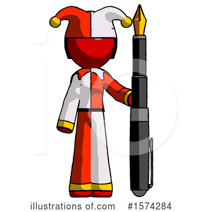 Royalty-Free (RF) Red Design Mascot Clipart Illustration by Leo Blanchette - Stock Sample #1574284