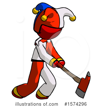 Royalty-Free (RF) Red Design Mascot Clipart Illustration by Leo Blanchette - Stock Sample #1574296