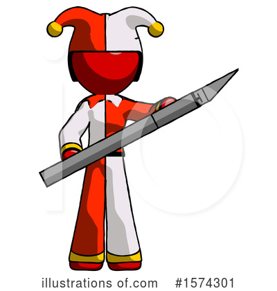 Royalty-Free (RF) Red Design Mascot Clipart Illustration by Leo Blanchette - Stock Sample #1574301