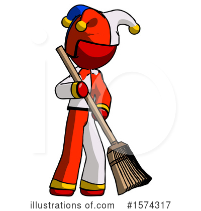 Royalty-Free (RF) Red Design Mascot Clipart Illustration by Leo Blanchette - Stock Sample #1574317
